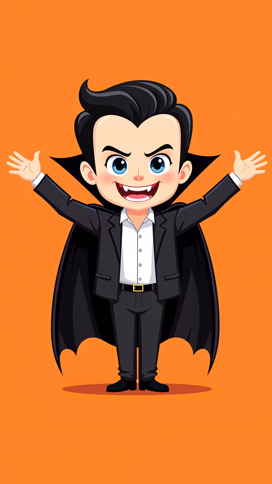 Happy Vampire Illustration