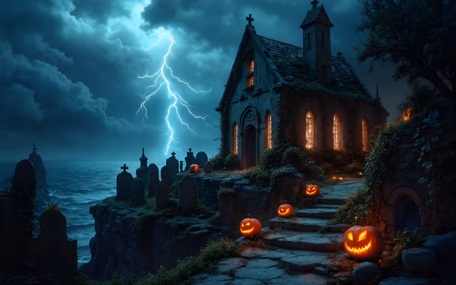 Haunted Chapel Illustration