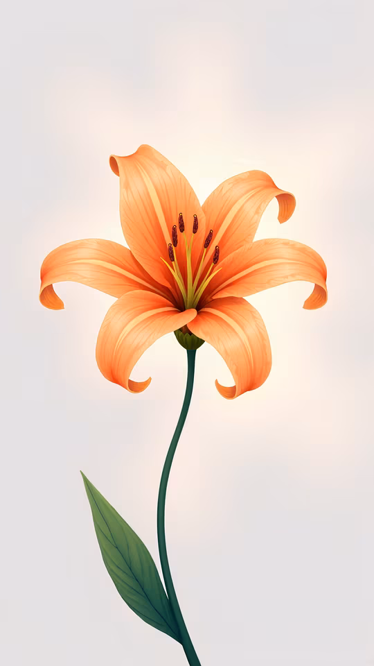 Orange Lily Illustration
