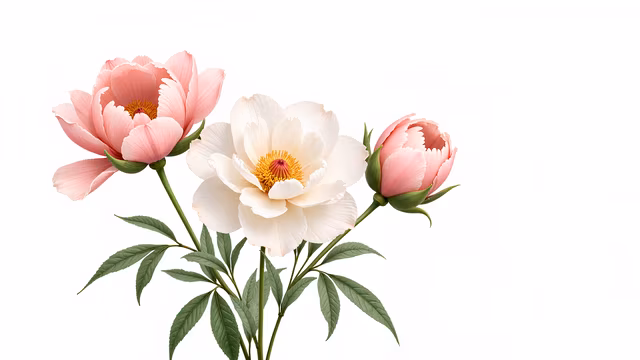 Peony Bouquet Illustration