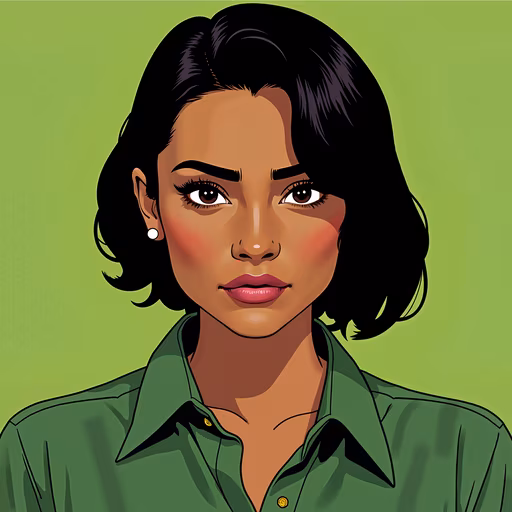 Serious Woman Illustration