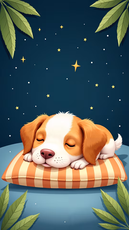 Sleeping Puppy Illustration