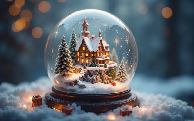 Snowglobe Christmas Scene