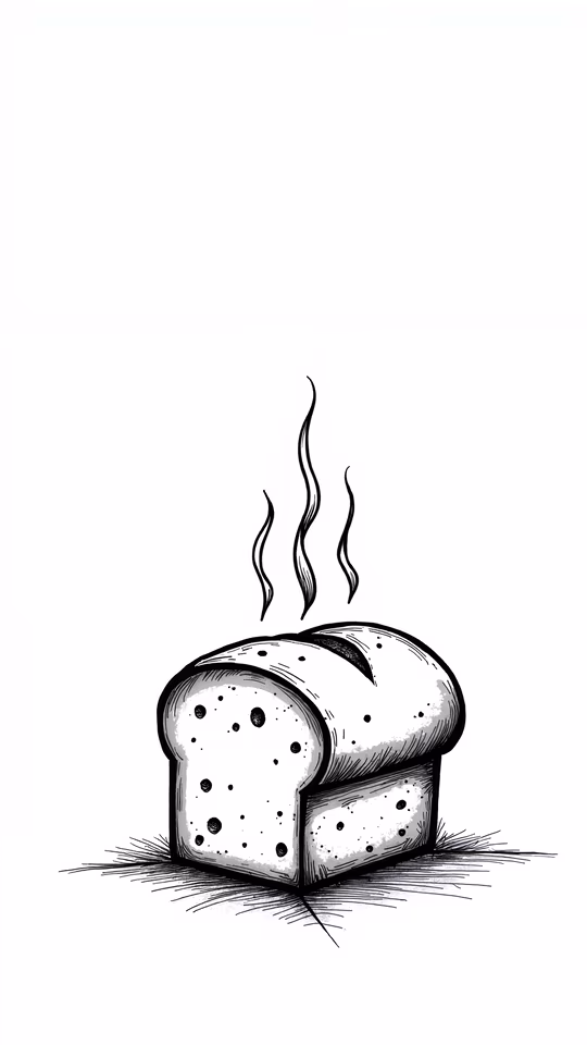 Steaming Bread Illustration
