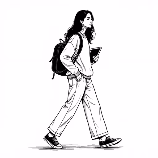 Student Walking