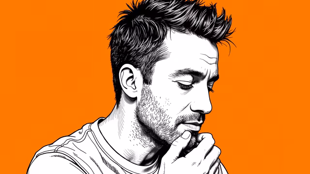 Thoughtful Profile Illustration