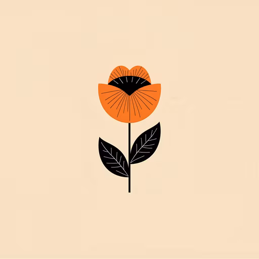 Abstract Flower Illustration