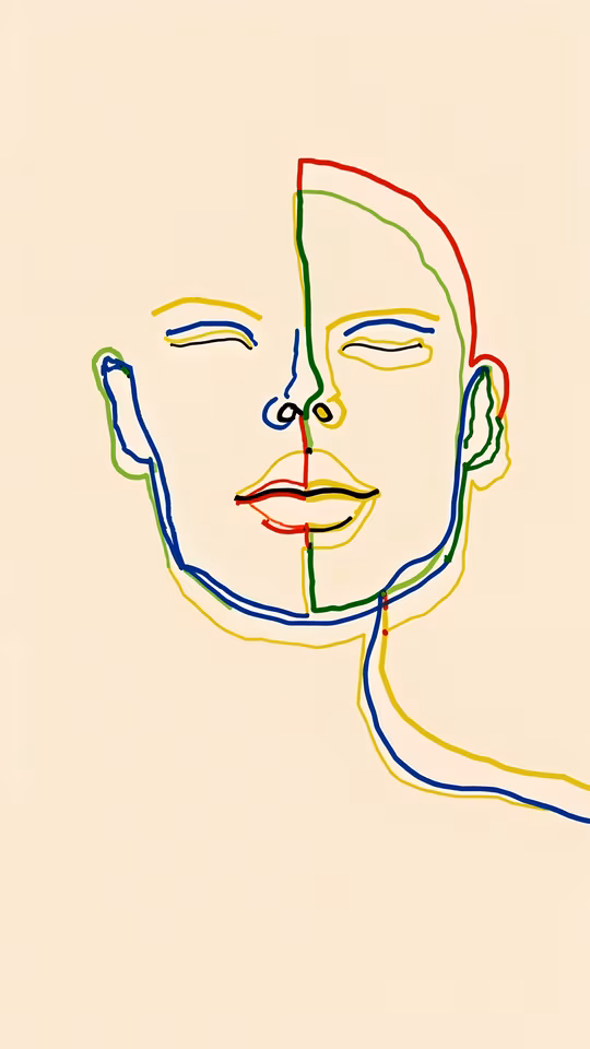 Abstract Line Portrait