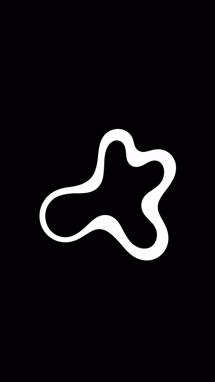 Minimalist abstract shape on black background
