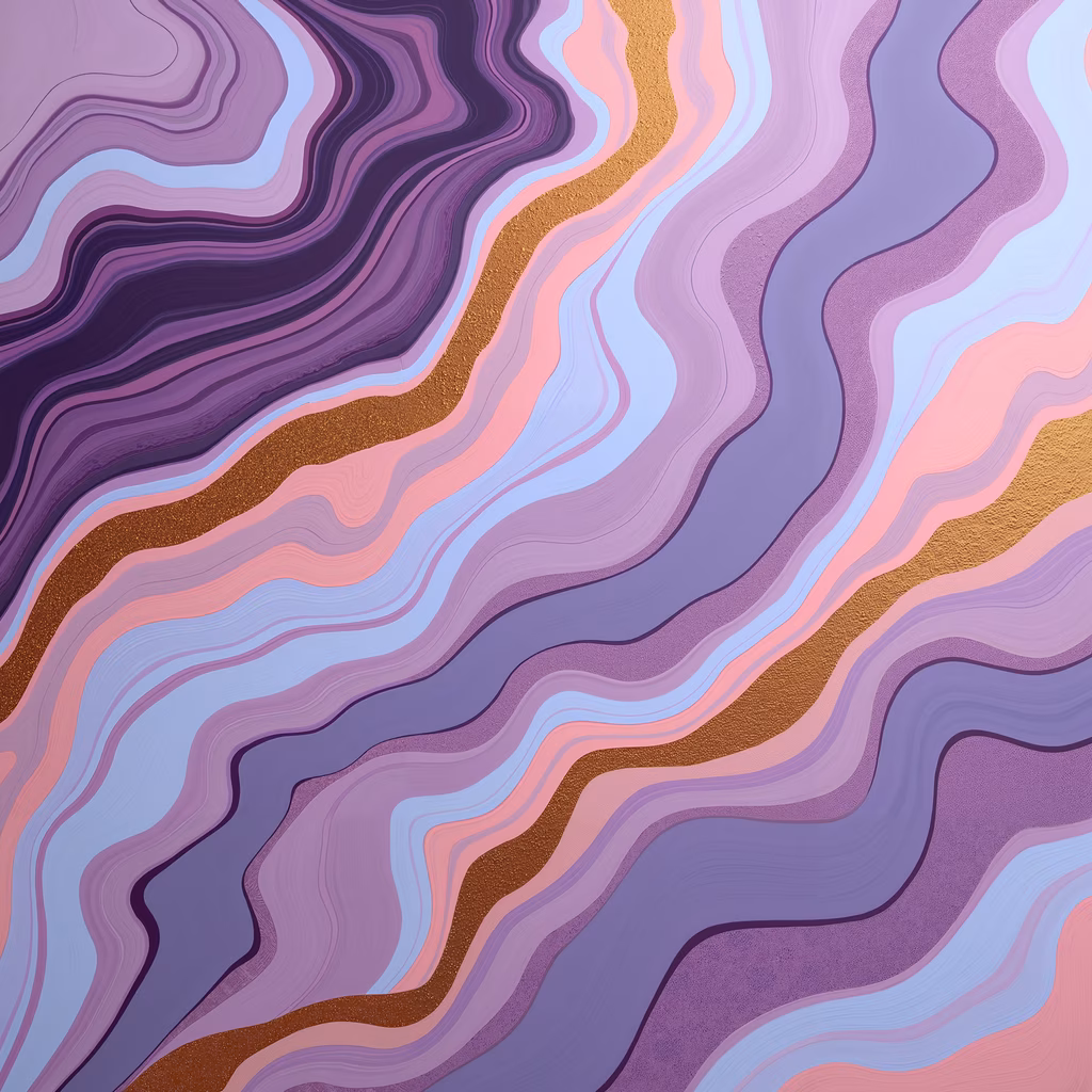 Abstract waves in soft pastel hues create a serene and harmonious visual experience.