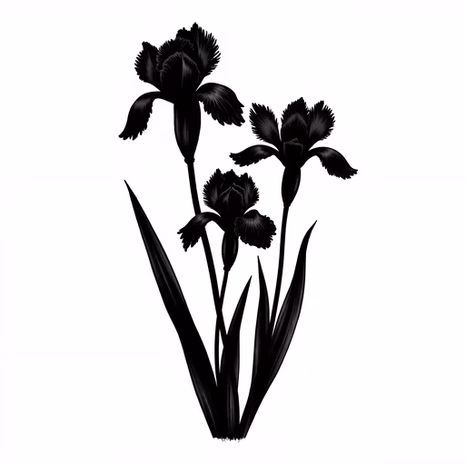 Black Iris Illustration
