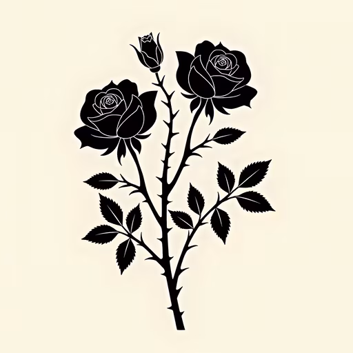 Black Roses Silhouette