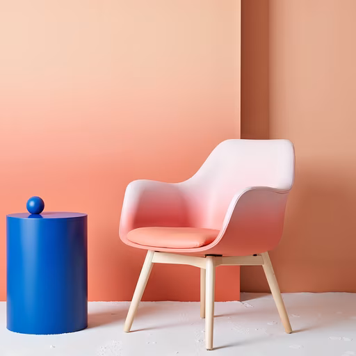 Chair with Colorful Gradient