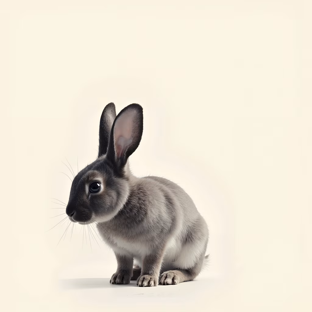 Close-up of a curious rabbit with expressive eyes and soft fur.