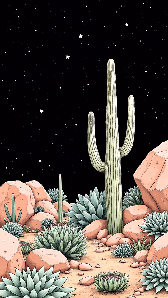 Desert Night Illustration