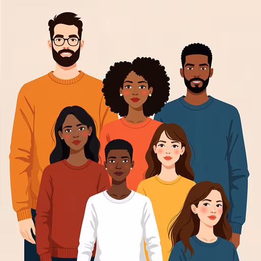 Diverse Family Portrait