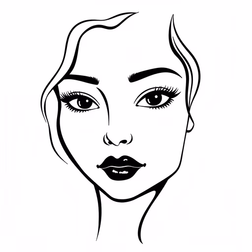 Elegant Line Art Portrait