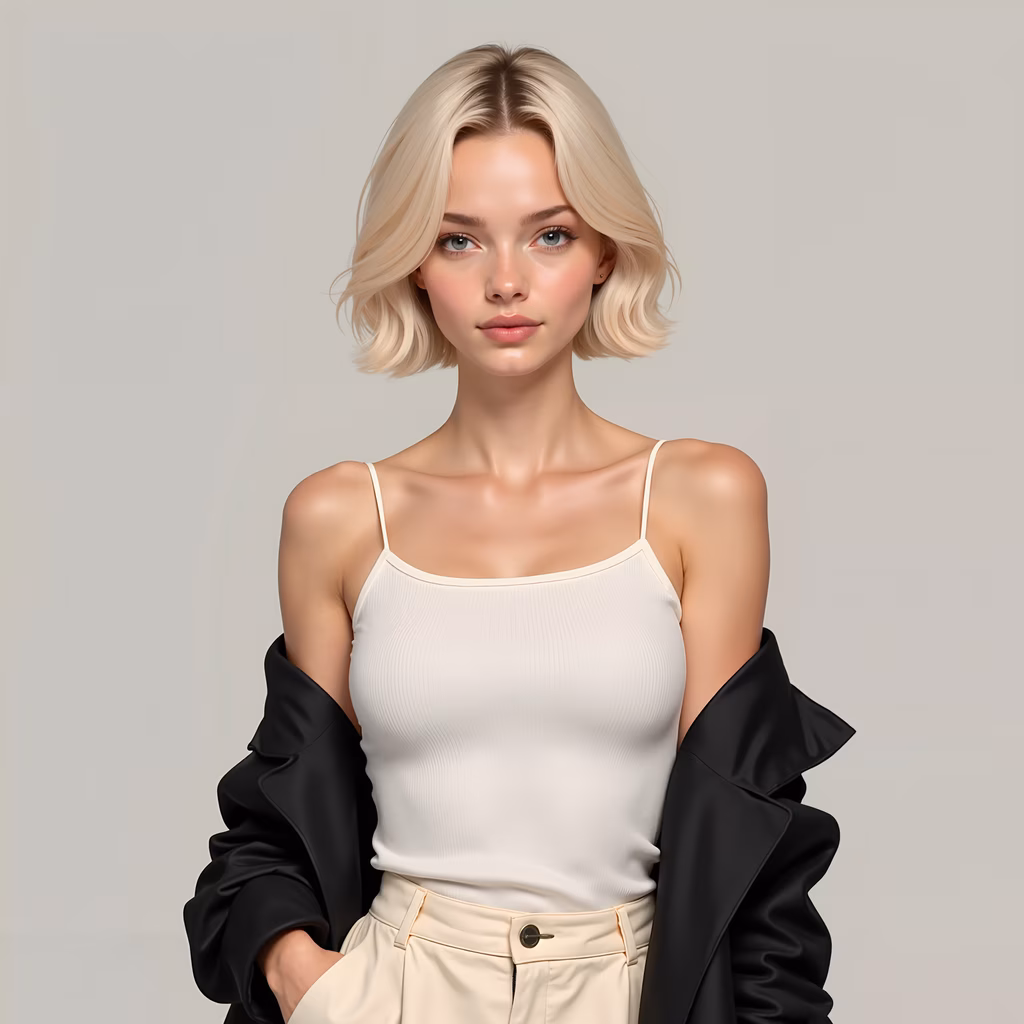Minimalist elegance in fashion photography.