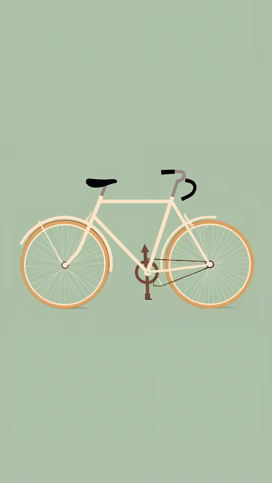 Minimalist Bicycle Illustration