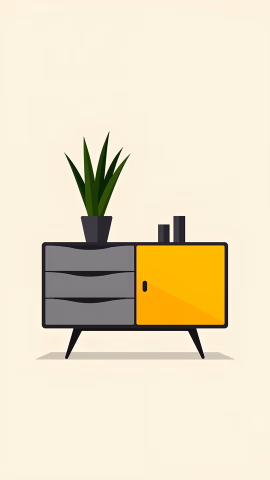 Minimalist Furniture Illustration