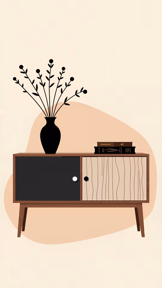 Minimalist Sideboard Illustration