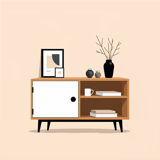 Minimalist Sideboard Illustration
