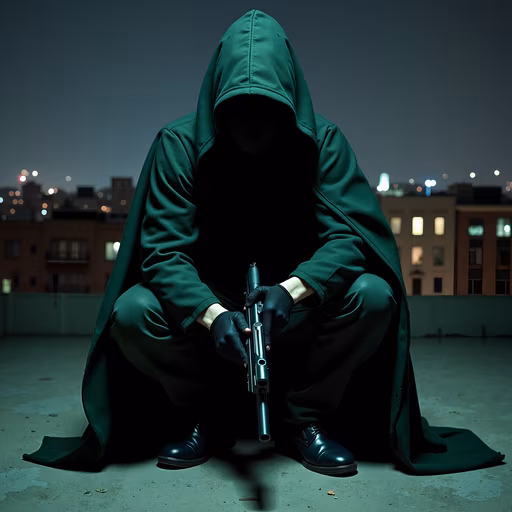 Mysterious Figure with Flute