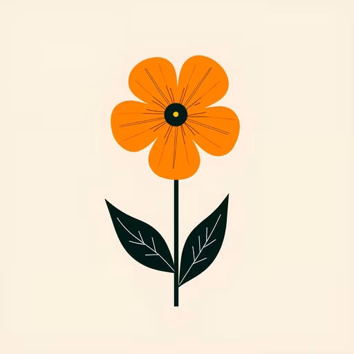 Orange Flower Illustration