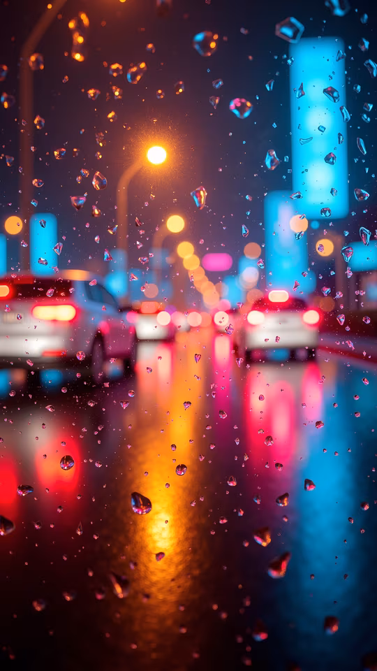 Rainy Night Cityscape
