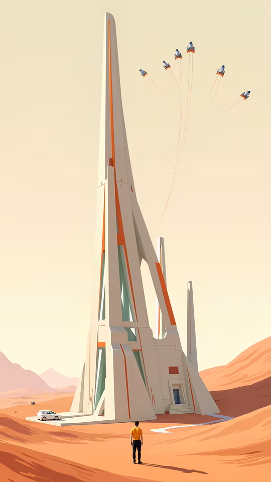 Space Monument Illustration