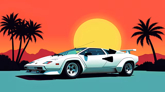 Sunset Lamborghini