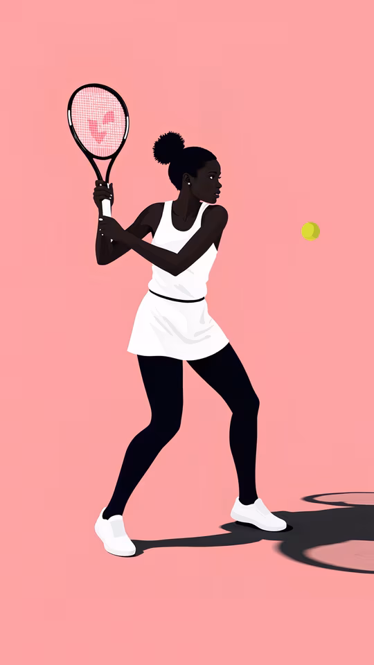 Tennis Player in Action