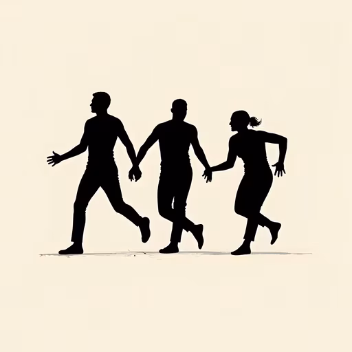 Three Friends Walking Together