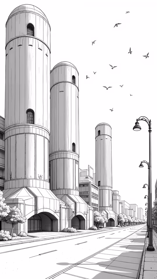 Urban Tower Illustration