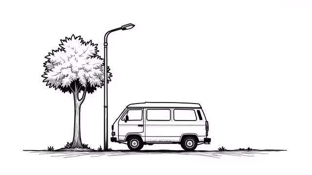 Van Under the Tree