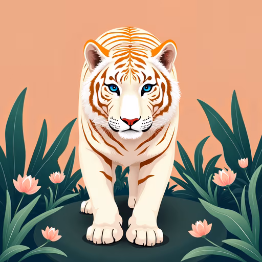White Tiger Illustration