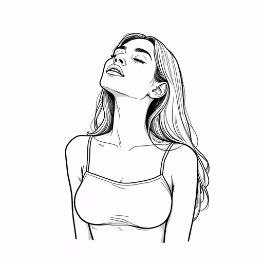 Woman in a Bra Illustration