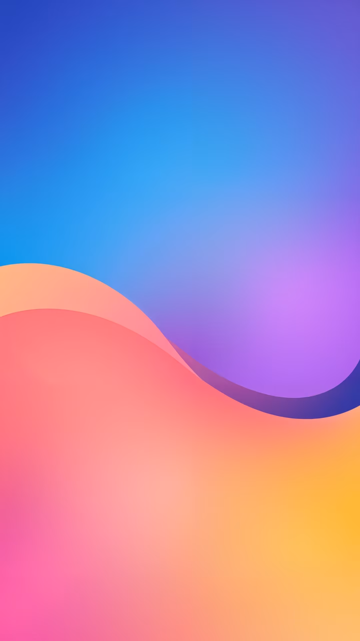 Smooth gradient waves in vibrant colors, creating a serene and dynamic atmosphere.