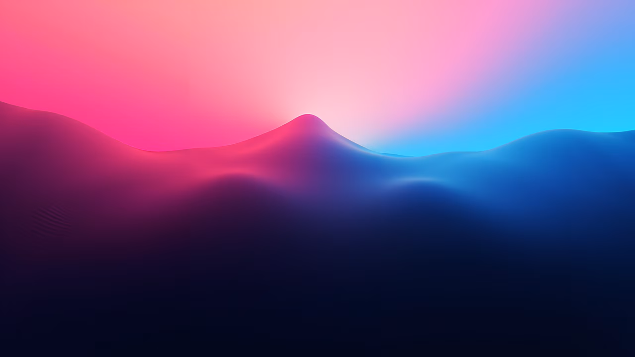 Smooth gradient waves in abstract landscape art.