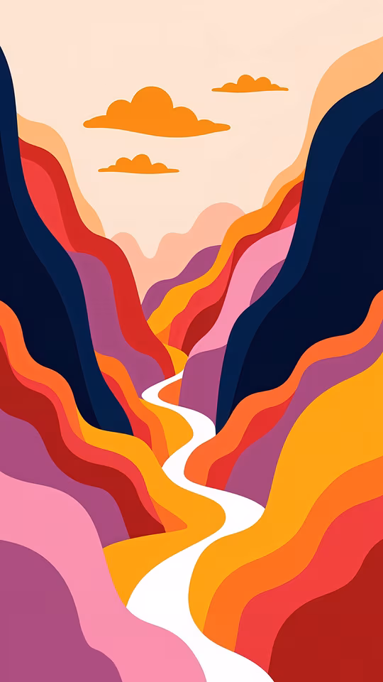 Abstract Landscape Illustration