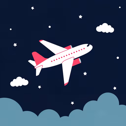 Airplane Flight Illustration