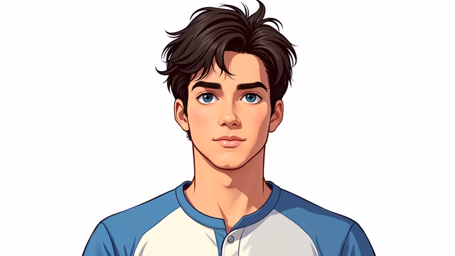 Boy in Baseball Jersey