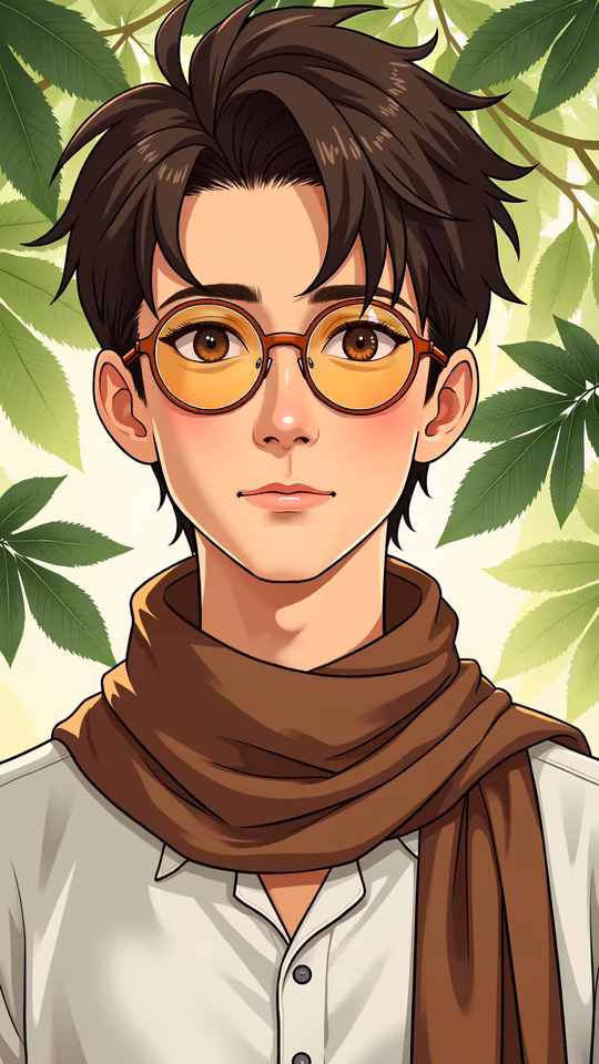 Boy with Glasses and Scarf
