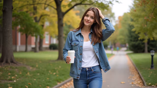 Casual Walk in Autumn