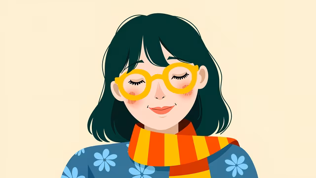 Cheerful Glasses Illustration