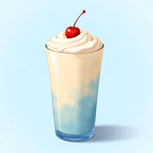 Cherry Milkshake Illustration