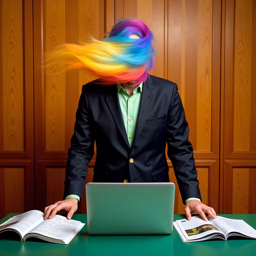 Colorful Hair Illustration
