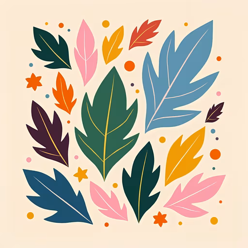 Colorful Leaves Illustration