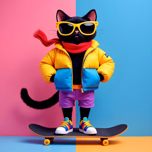 Cool Cat Skateboarding