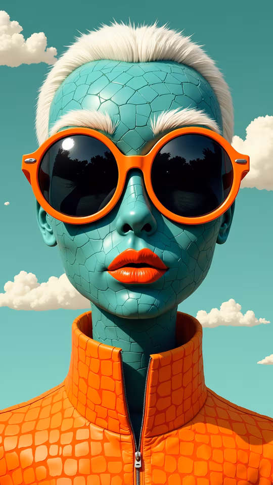 Cracked Alien Portrait